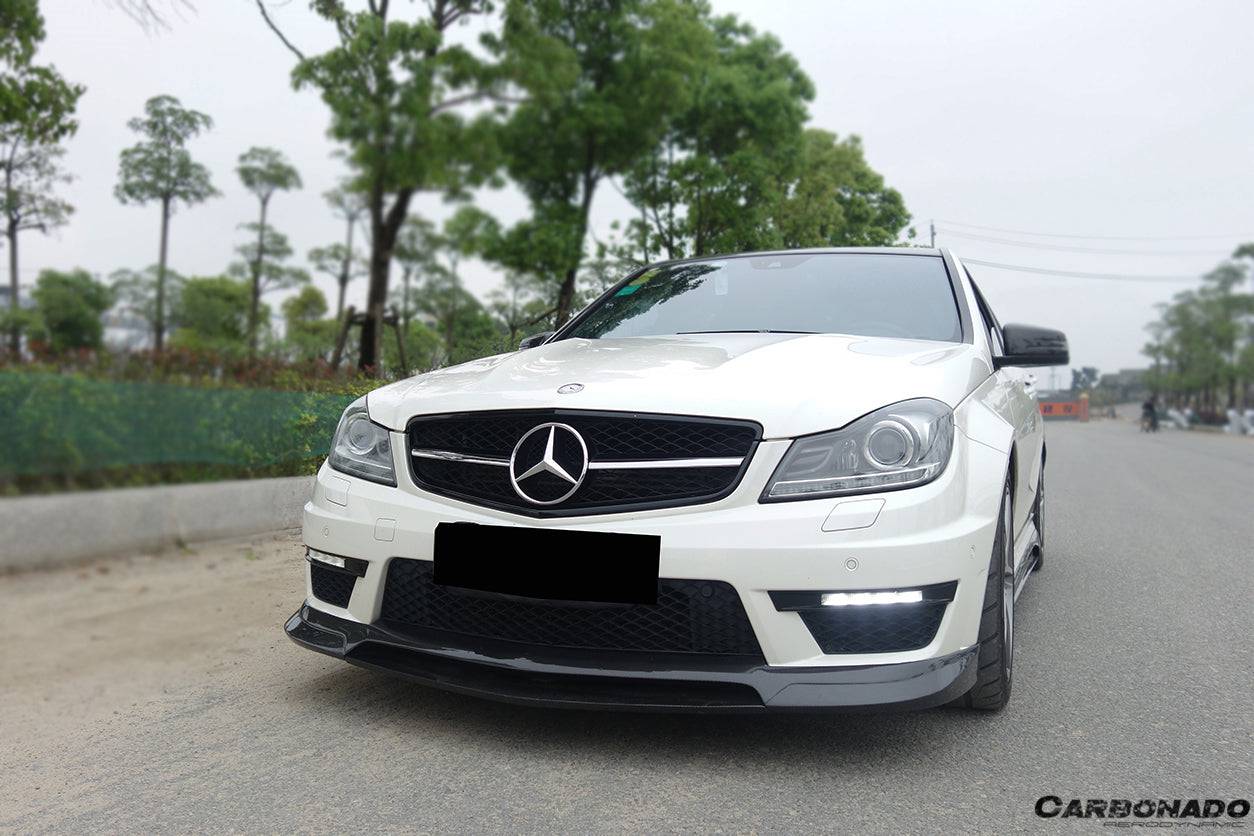 2012-2014 Mercedes Benz W204 C63 AMG RZ Style Carbon Fiber Front Lip - Carbonado Aero