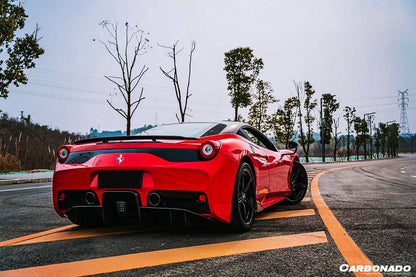 2010-2015 Ferrari 458 Coupe & Spider Speciale Style Carbon Fiber Rear Bumper With Diffuser - Carbonado
