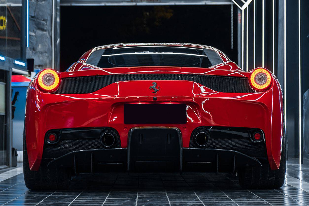 2010-2015 Ferrari 458 Coupe & Spider Speciale Style Carbon Fiber Rear Bumper With Diffuser - Carbonado
