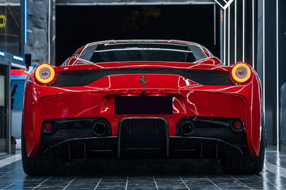 2010-2015 Ferrari 458 Coupe & Spider Speciale Style Carbon Fiber Rear Bumper With Diffuser - Carbonado