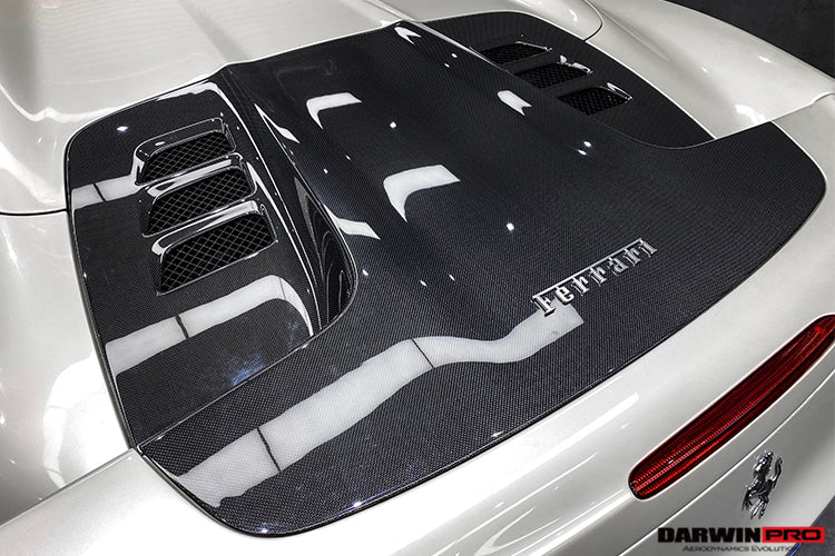 2011-2015 Ferrari 458 Spyder Carbon Fiber Engine Hood Replacement - DarwinPRO Aerodynamics