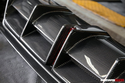 2017-2022 Audi RS4 B9 BKSS Style Rear Diffuser w/ Caps - DarwinPRO Aerodynamics