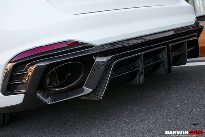 2017-2022 Audi RS4 B9 BKSS Style Rear Diffuser w/ Caps - DarwinPRO Aerodynamics