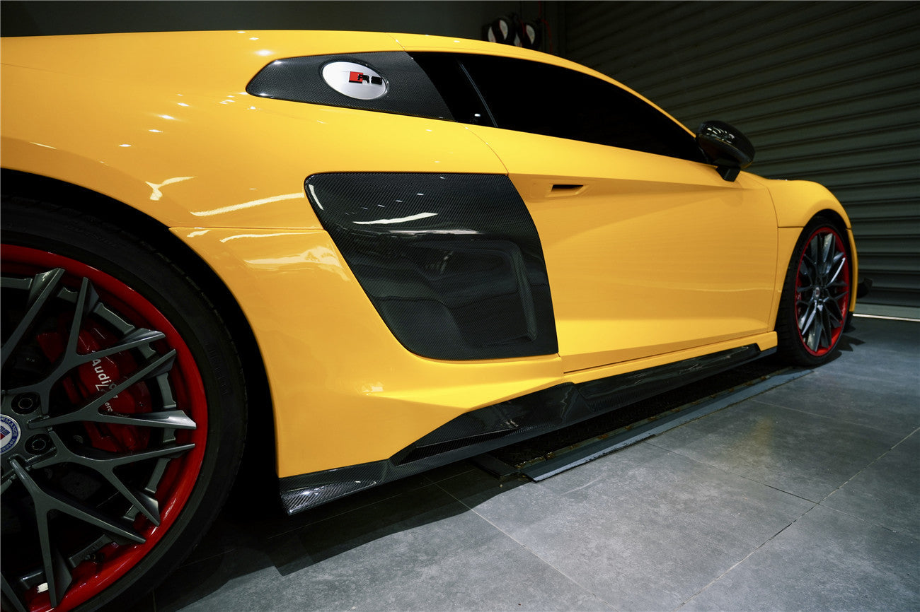 2016-2018 Audi R8 Coupe/Spyder iMPII Carbon Fiber Side Skirts Add on - DarwinPRO Aerodynamics