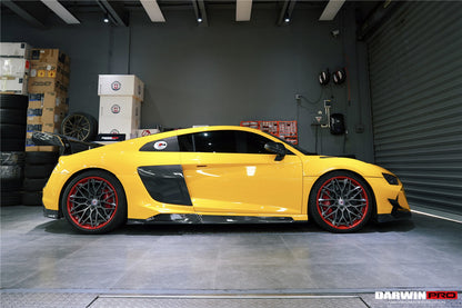 2016-2018 Audi R8 Coupe/Spyder iMPII Carbon Fiber Side Skirts Add on - DarwinPRO Aerodynamics