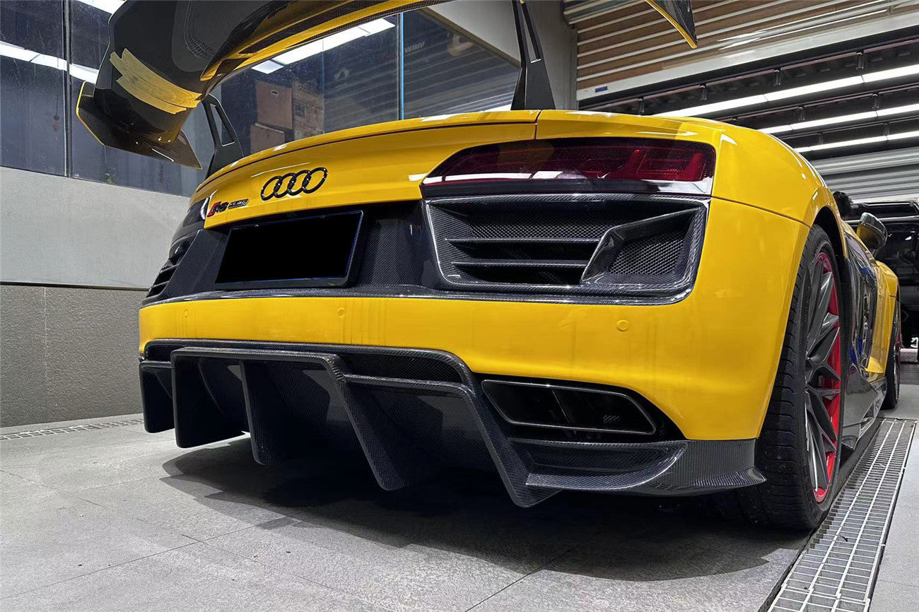 2016-2018 Audi R8 Coupe/Spyder IMPII Part Carbon Fiber Rear Bumper - DarwinPRO Aerodynamics