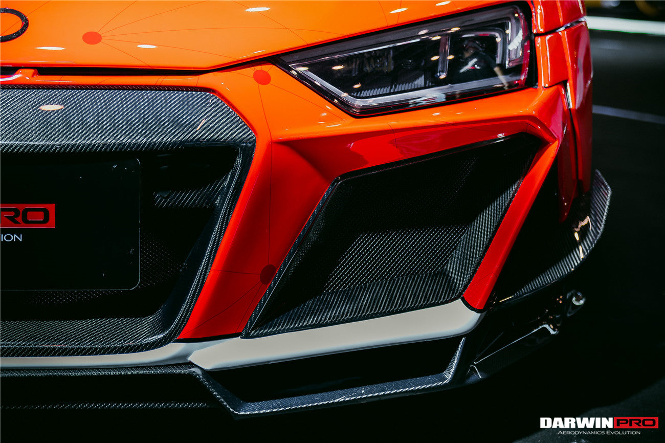 2016-2018 Audi R8 Coupe/Spyder IMPII Part Carbon Fiber Front Bumper - DarwinPRO Aerodynamics