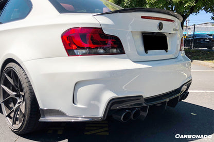 2008-2013 BMW 1M RZ Style Carbon FIber Rear Lip/Diffuser - Carbonado