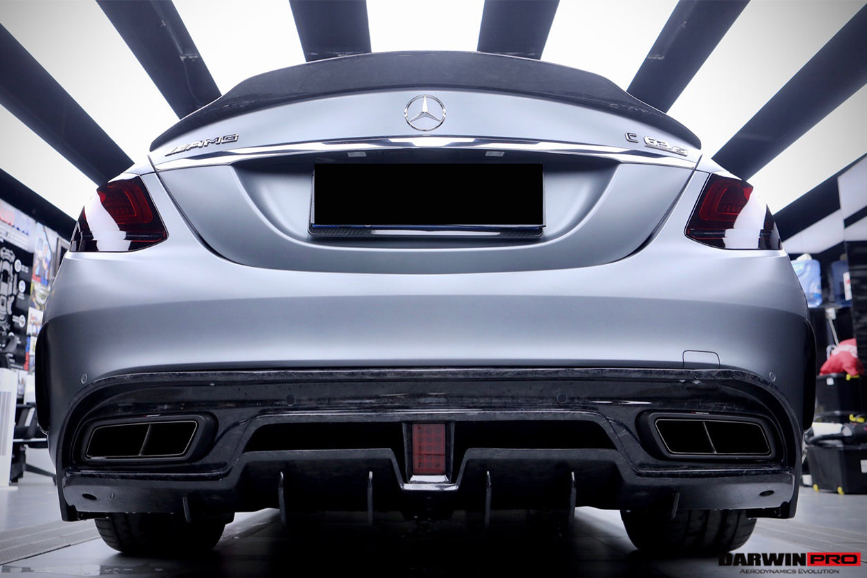 2015-2021 Mercedes Benz W205 C63/S AMG Sedan IMP Performance Carbon Fiber Rear Diffuser - DarwinPRO Aerodynamics
