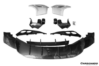 2021-2024 Aston Martin DBX 707 Style Dry Carbon Fiber Rear Bumper with  Exhaust tips