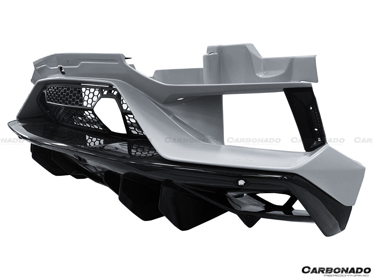 2011-2021 Lamborghini Aventador LP700 LP740 LP750 Coupe/Roadster SVJ Style Part Dry Carbon Fiber Rear Bumper - Carbonado