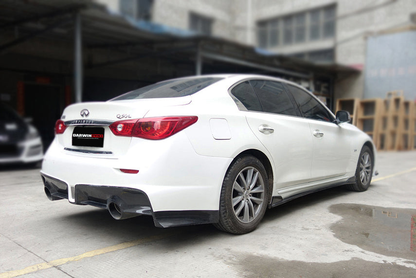 2014-2017 Infiniti Q50 Sedan EAU ROUGE Style Rear Bumper - DarwinPRO Aerodynamics