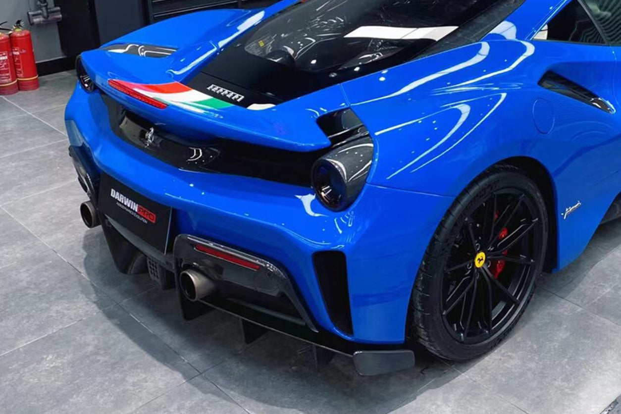 2018-2022 Ferrari 488 Pista Rear Bumper (Not including Diffuser) - DarwinPRO Aerodynamics