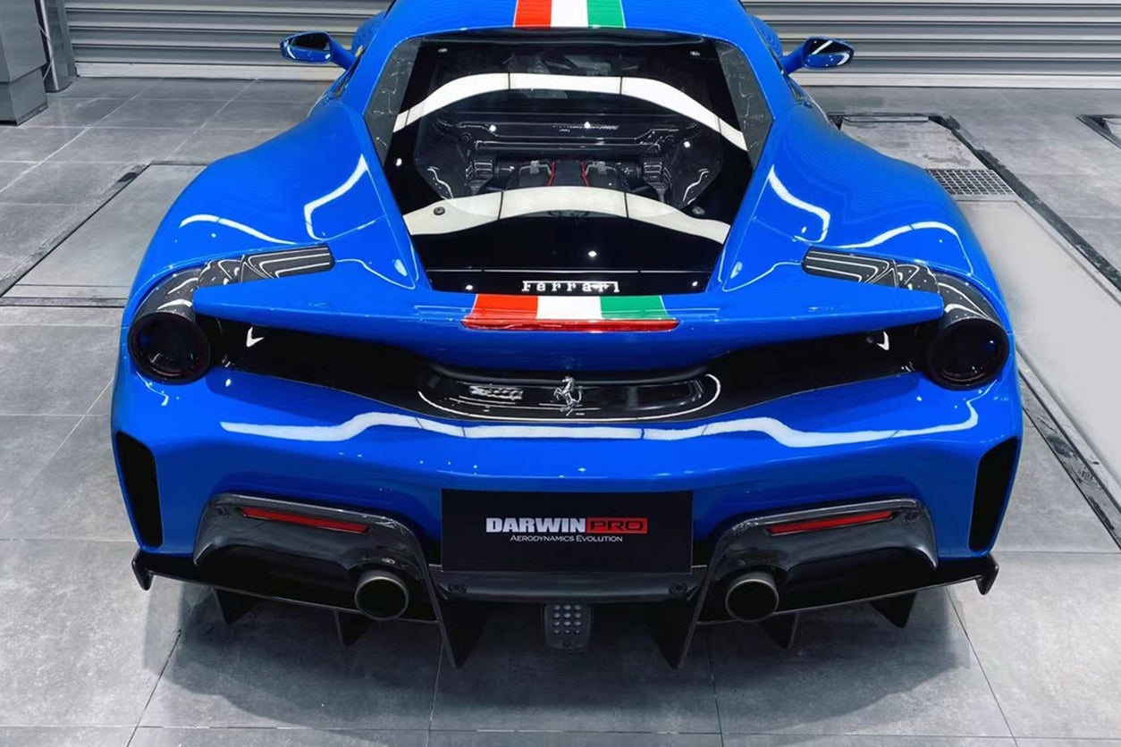 2018-2022 Ferrari 488 Pista Rear Bumper (Not including Diffuser) - DarwinPRO Aerodynamics