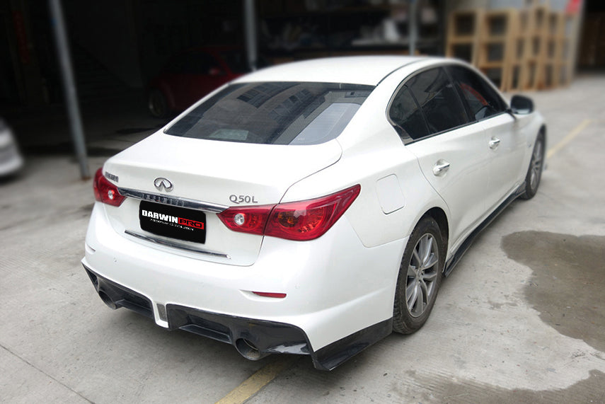 2014-2017 Infiniti Q50 Sedan EAU ROUGE Style Rear Bumper - DarwinPRO Aerodynamics