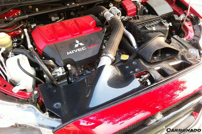 2008-2016 Mitsubishi Lancer Evolution 10 OE Style Carbon Fiber Radiator Cover - Carbonado