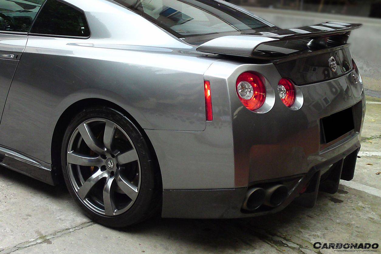2008-2011 Nissan GTR R35 CBA BSE Style Carbon Fiber Rear Lip - Carbonado Aero