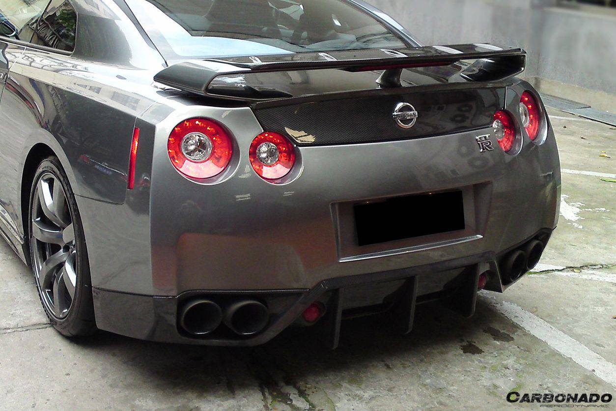 2008-2011 Nissan GTR R35 CBA BSE Style Carbon Fiber Rear Lip - Carbonado Aero