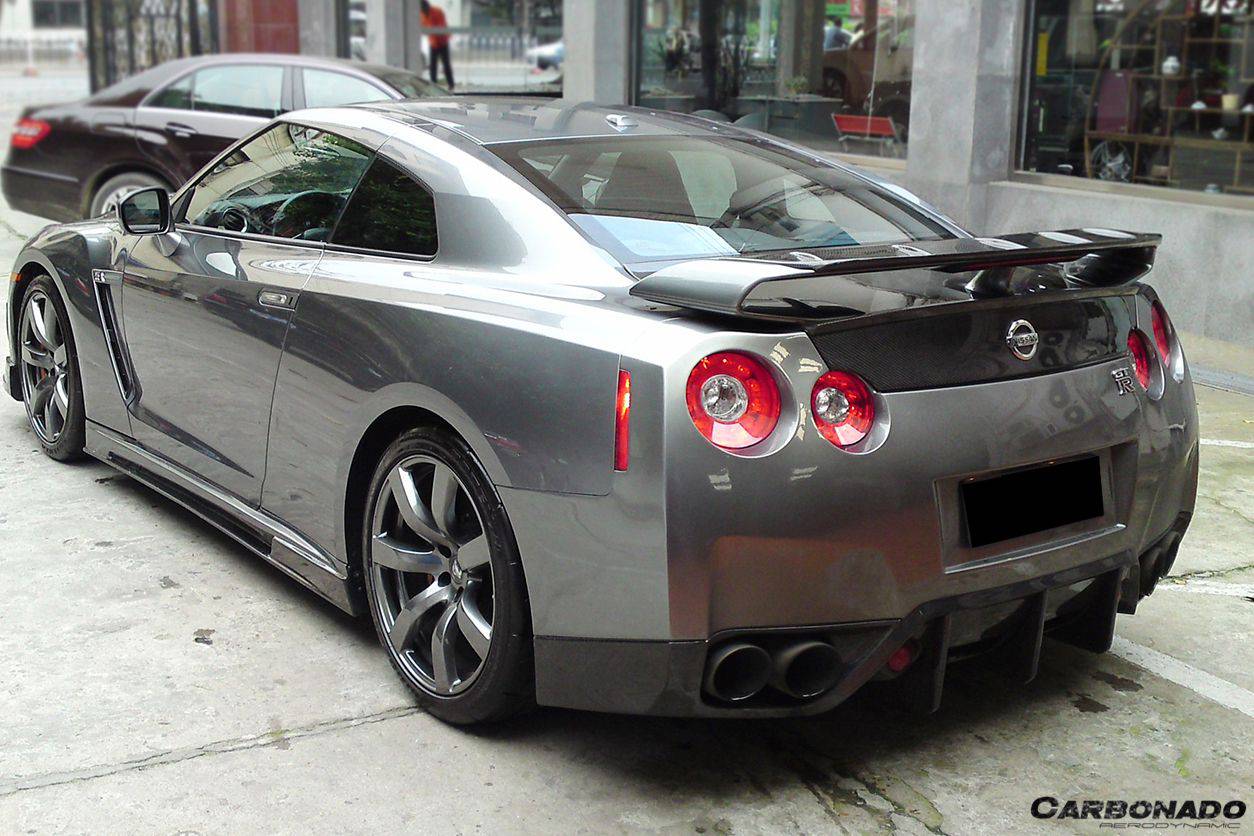 2008-2011 Nissan GTR R35 CBA BSE Style Carbon Fiber Rear Lip - Carbonado Aero