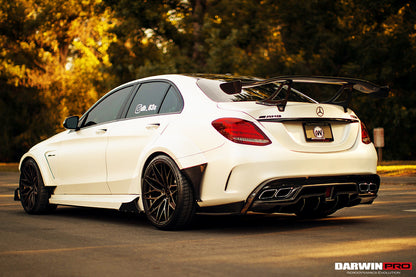 2015-2018 Mercedes Benz W205 C63/S AMG Sedan IMP Performance Carbon Fiber Rear Caps - DarwinPRO Aerodynamics