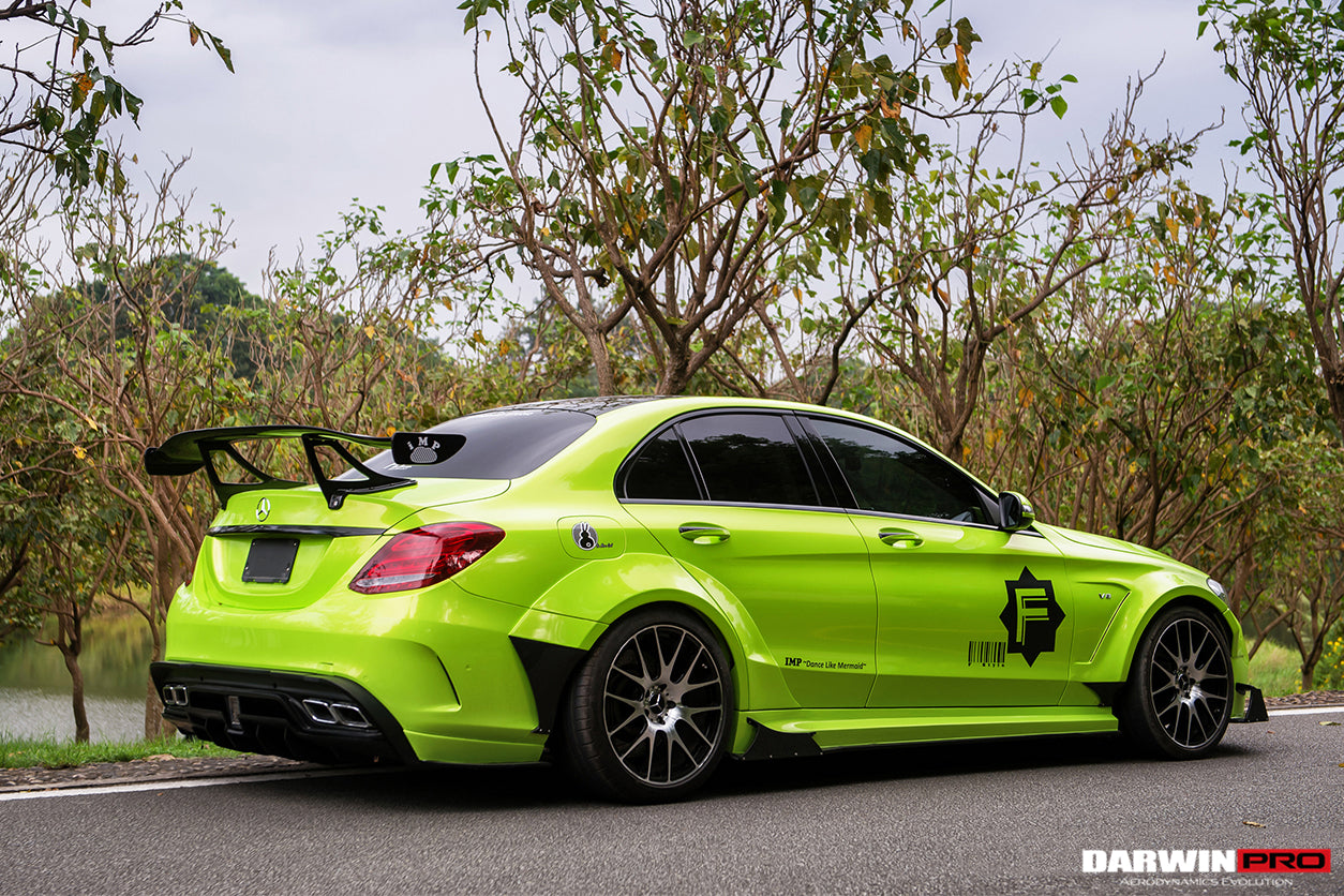 2015-2018 Mercedes Benz W205 C63/S AMG Sedan IMP Performance Carbon Fiber Rear Caps - DarwinPRO Aerodynamics