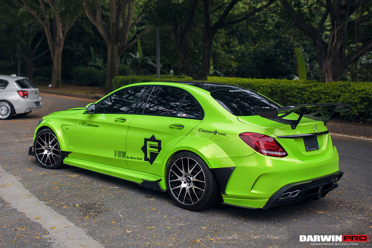 2015-2018 Mercedes Benz W205 C63/S AMG Sedan IMP Performance Carbon Fiber Rear Caps - DarwinPRO Aerodynamics