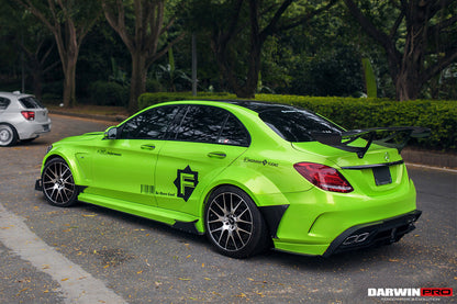 2015-2018 Mercedes Benz W205 C63/S AMG Sedan IMP Performance Carbon Fiber Rear Caps - DarwinPRO Aerodynamics