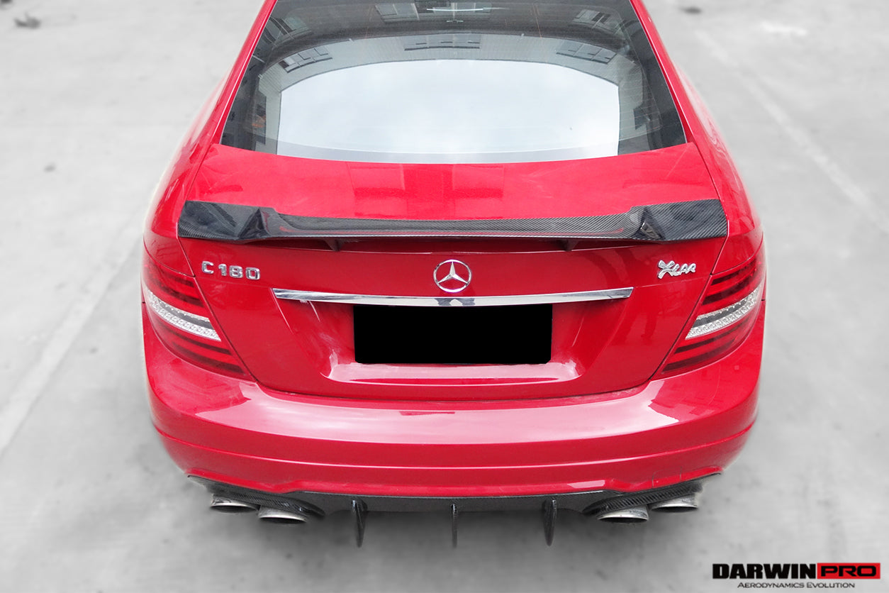 2012-2014 Mercedes Benz W204 C Class Coupe Carbon Fiber Rear Lip - DarwinPRO Aerodynamics