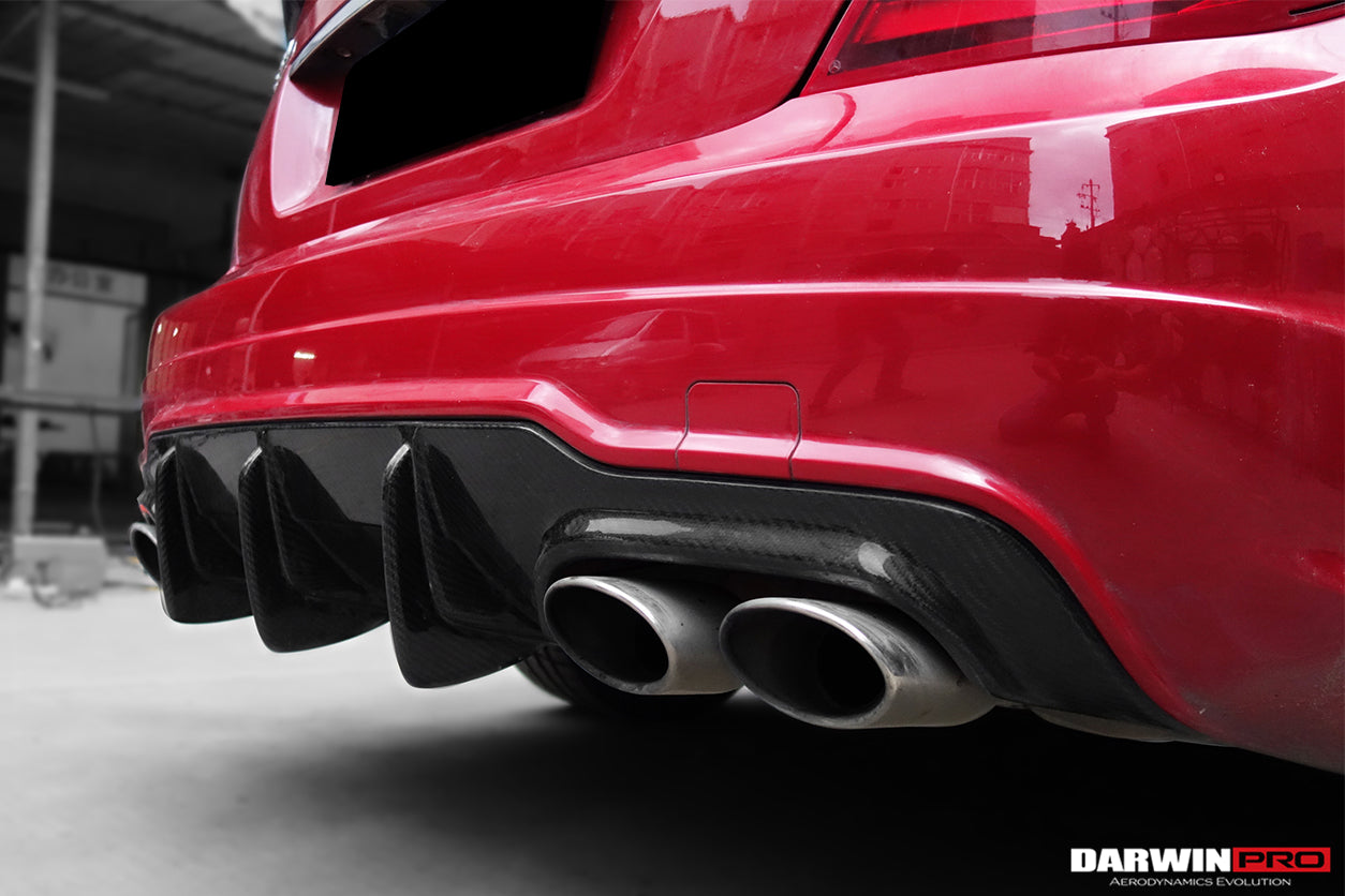 2012-2014 Mercedes Benz W204 C Class Coupe Carbon Fiber Rear Lip - DarwinPRO Aerodynamics