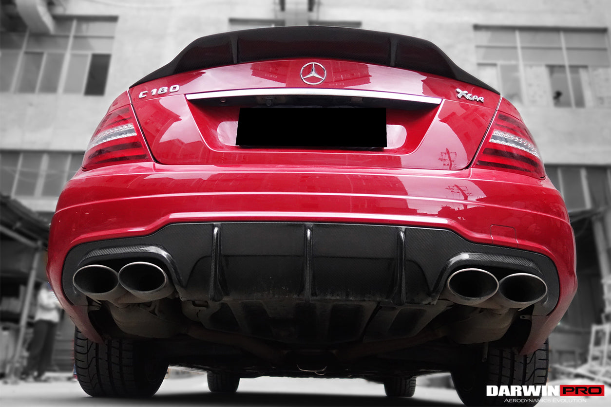 2012-2014 Mercedes Benz W204 C Class Coupe Carbon Fiber Rear Lip - DarwinPRO Aerodynamics