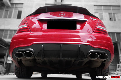 2012-2014 Mercedes Benz W204 C Class Coupe Carbon Fiber Rear Lip - DarwinPRO Aerodynamics
