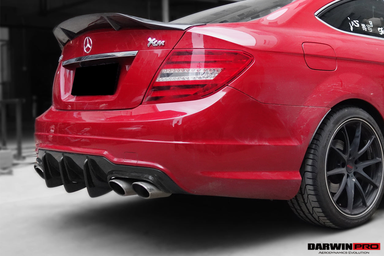 2012-2014 Mercedes Benz W204 C Class Coupe Carbon Fiber Rear Lip - DarwinPRO Aerodynamics