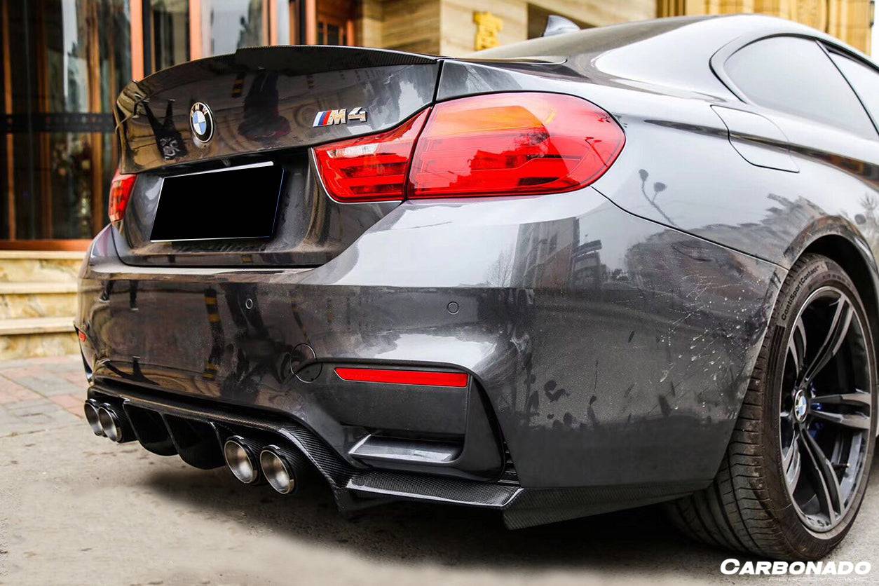 2014-2020 BMW M3 F80 M4 F82 VRS Style Carbon Fiber Rear Diffuser - Carbonado Aero
