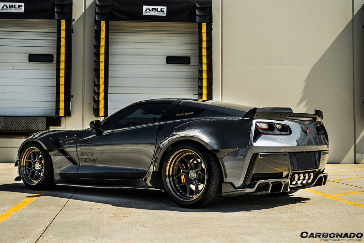2013-2019 Corvette C7 Z51 ROX Style Rear Diffuser - Carbonado