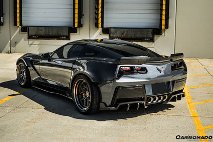 2013-2019 Corvette C7 Z51 ROX Style Rear Diffuser - Carbonado