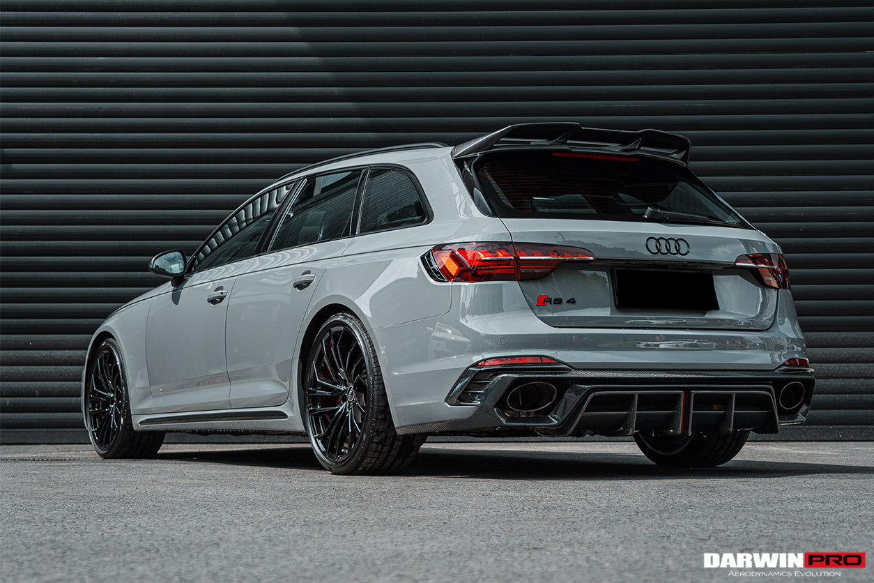 2017-2022 Audi RS4 B9 BKSS Style Rear Diffuser w/ Caps - DarwinPRO Aerodynamics
