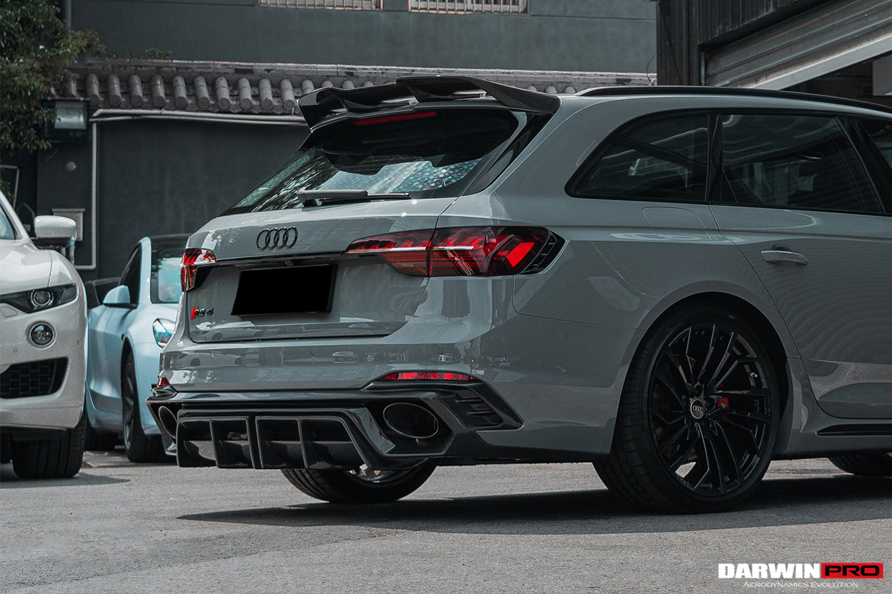 2017-2022 Audi RS4 B9 BKSS Style Rear Diffuser w/ Caps - DarwinPRO Aerodynamics