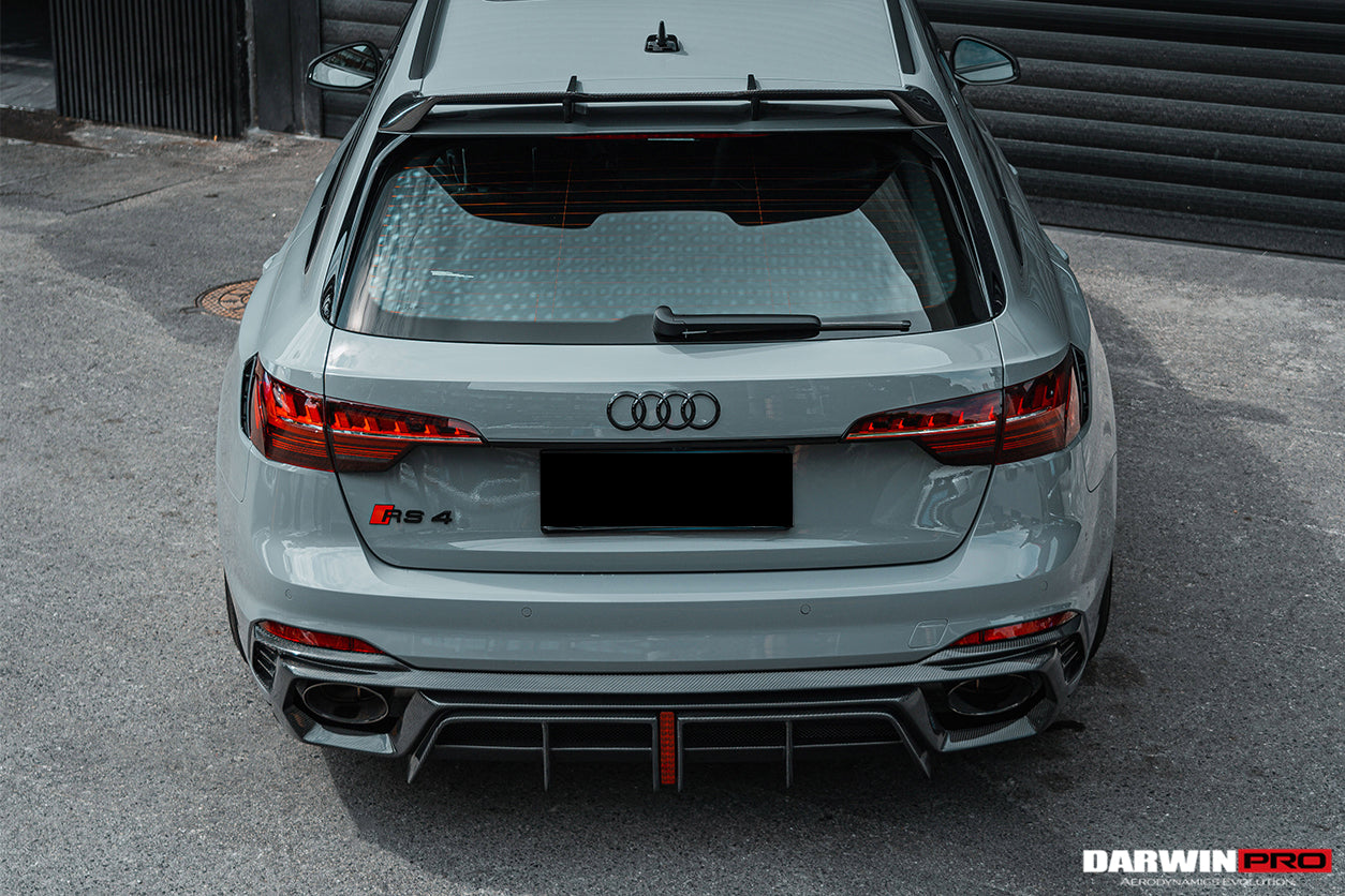 2017-2022 Audi RS4 B9 BKSS Style Rear Diffuser w/ Caps - DarwinPRO Aerodynamics