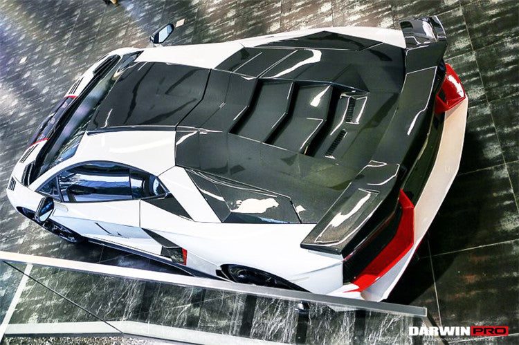 2011-2016 Lamborghini Aventador LP700 Coupe BKSS Style Carbon Fiber Engine Trunk - DarwinPRO Aerodynamics