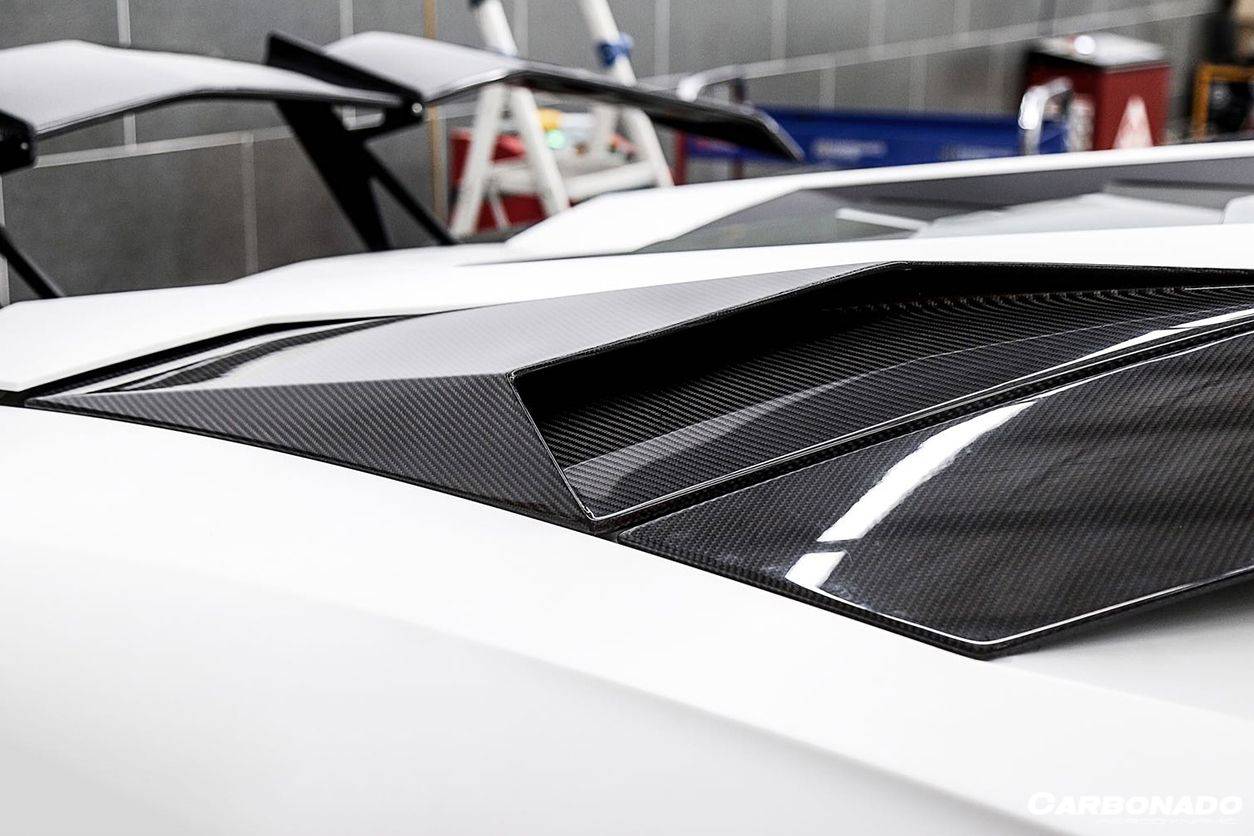 2011-2016 Lamborghini Aventador LP700 LP740 Coupe OEM Style Carbon Fiber Rear Intake Panel - Carbonado Aero
