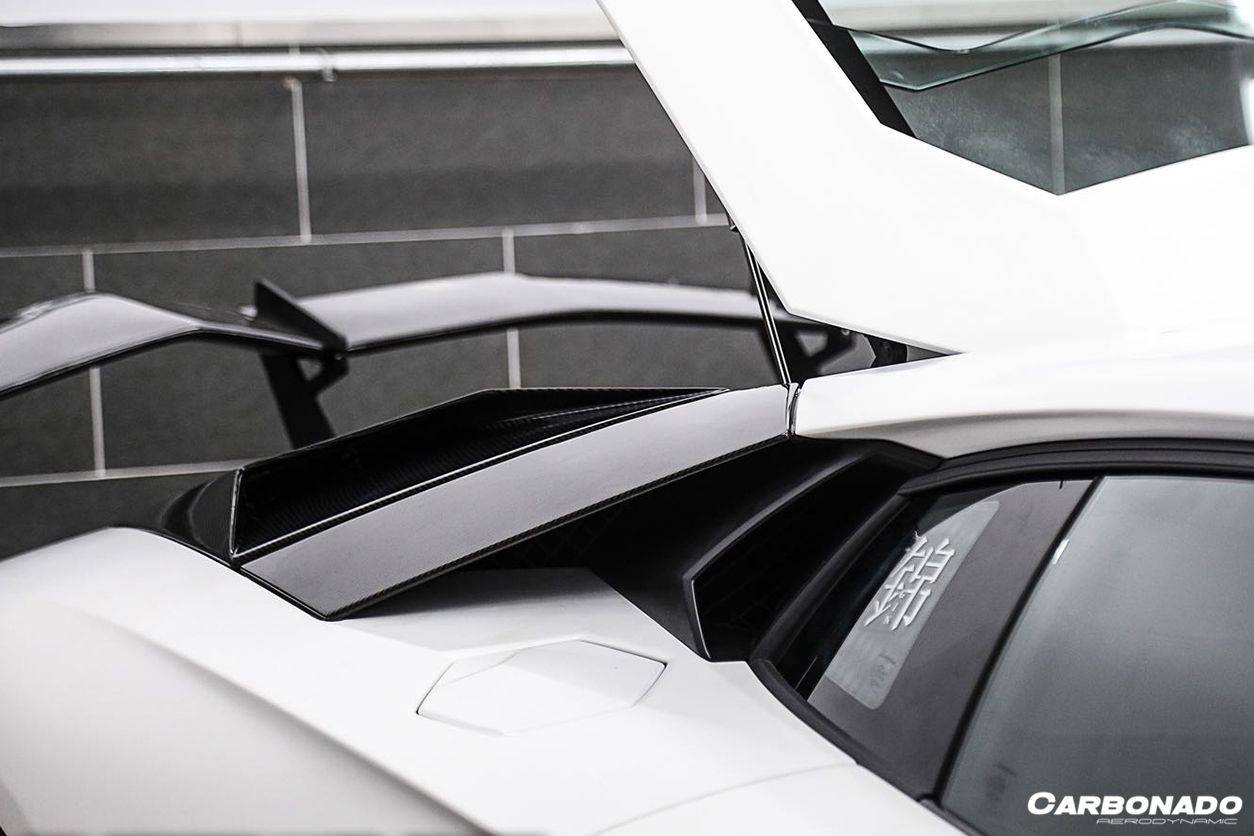 2011-2016 Lamborghini Aventador LP700 LP740 Coupe OEM Style Carbon Fiber Rear Intake Panel - Carbonado Aero