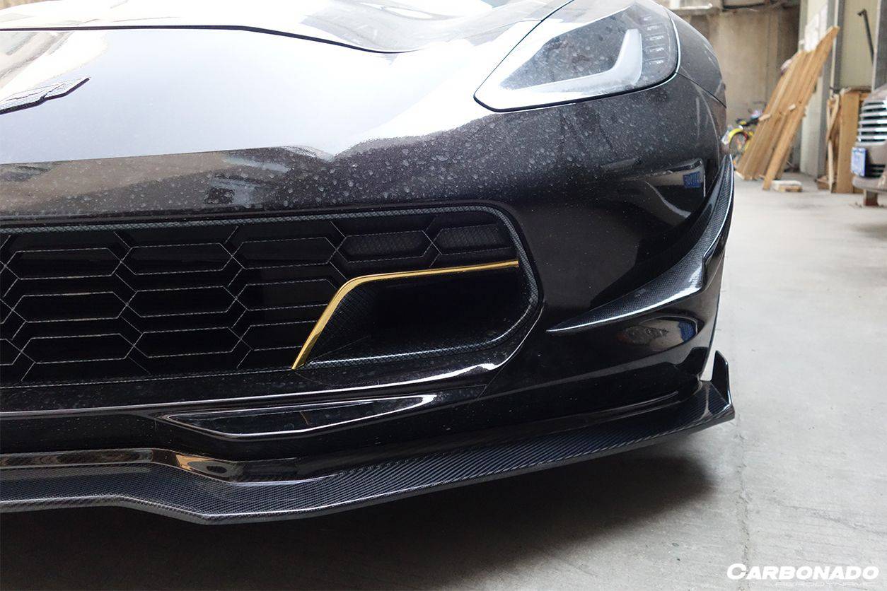 2013-2019 Corvette C7 Z51 RK Style Front Lip - Carbonado Aero