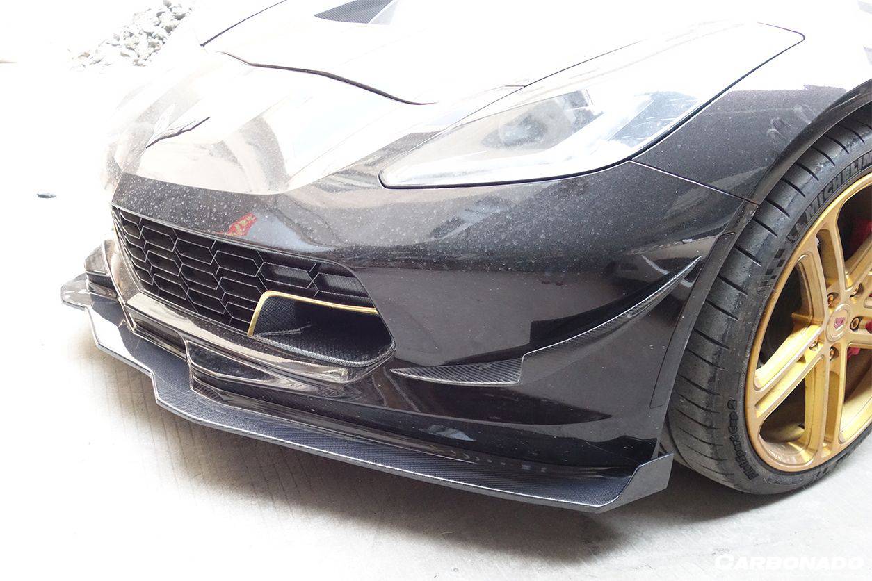 2013-2019 Corvette C7 Z51 RK Style Front Lip - Carbonado Aero
