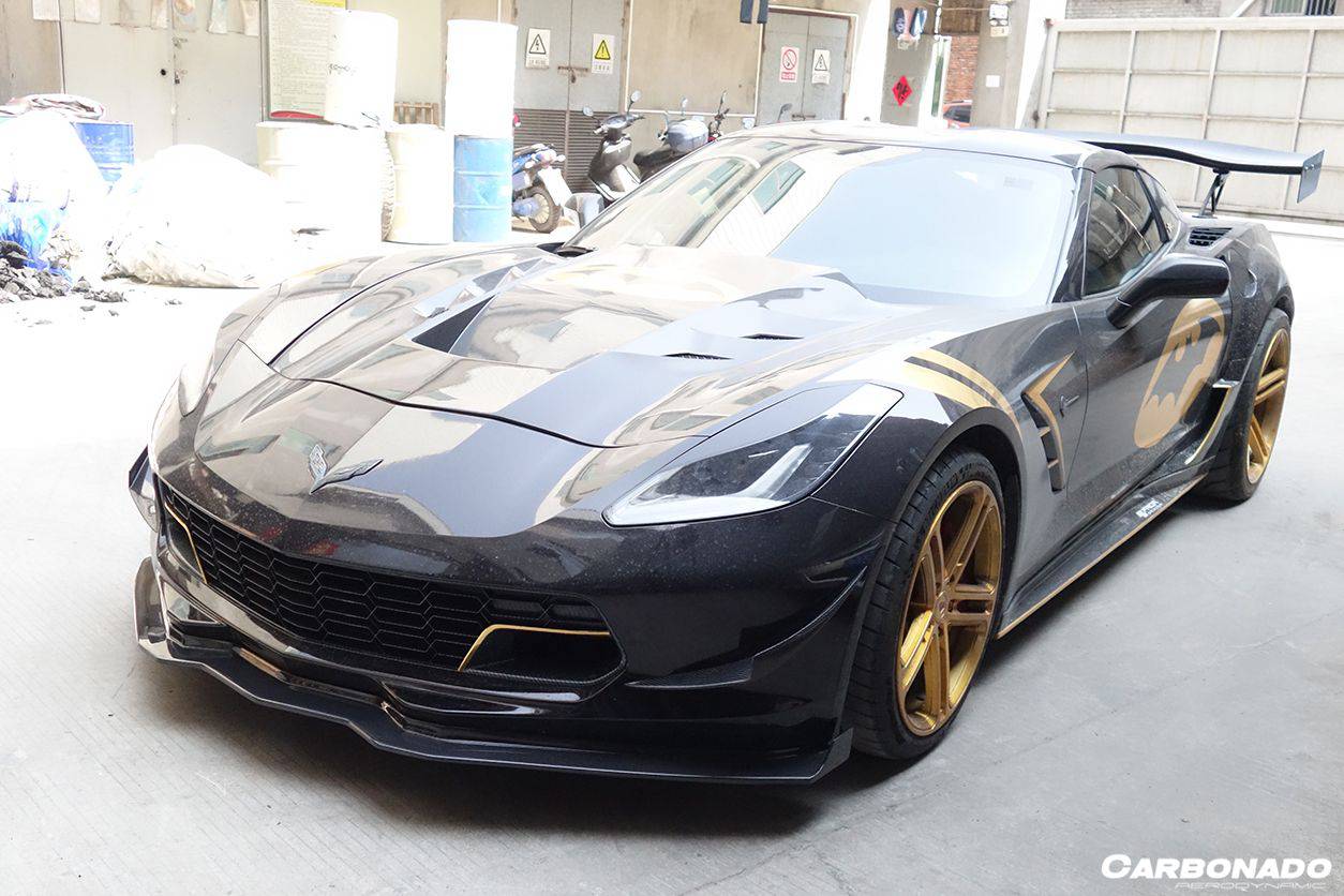 2013-2019 Corvette C7 Z51 RK Style Front Lip - Carbonado Aero
