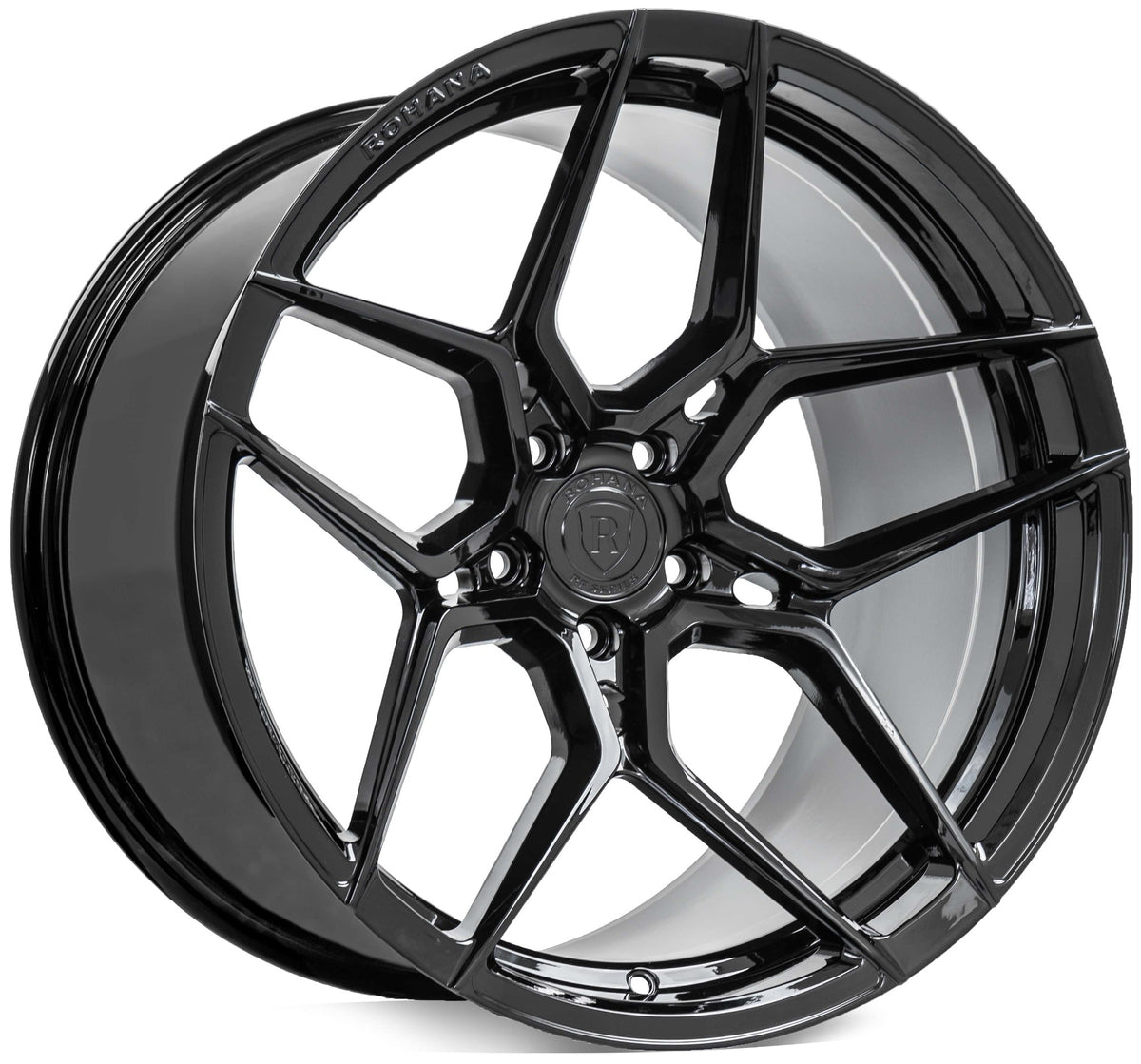 Rohana RFX11 Gloss Black wheel — complete wheel view