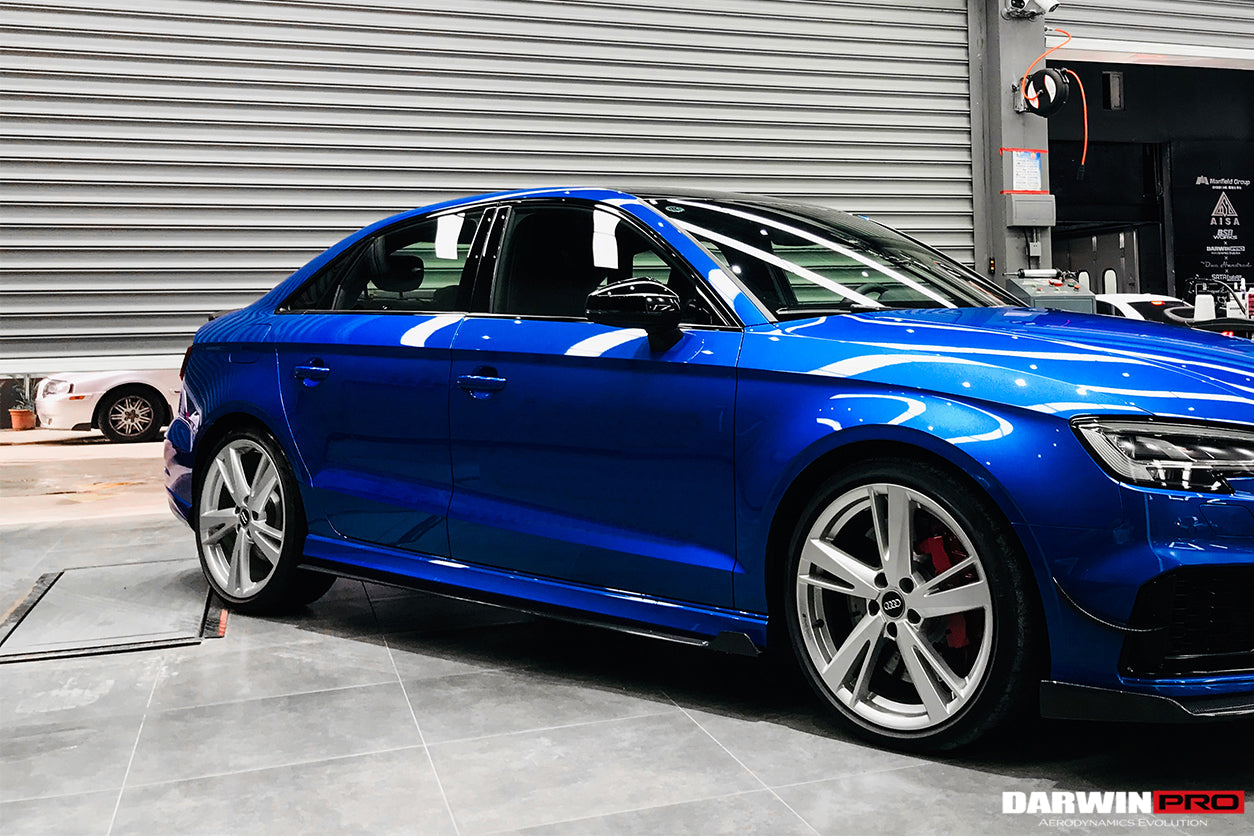 2019-2020 Audi RS3 BKSS Style Carbon Fiber Side Skirts - DarwinPRO Aerodynamics