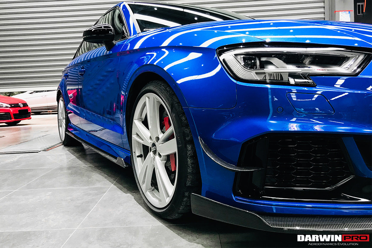 2019-2020 Audi RS3 BKSS Style Carbon Fiber Front Canards - DarwinPRO Aerodynamics