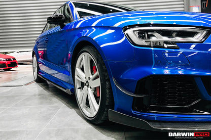 2019-2020 Audi RS3 BKSS Style Carbon Fiber Front Canards - DarwinPRO Aerodynamics