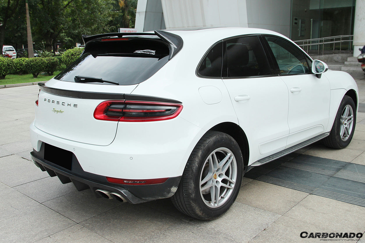 2014-2019 Porsche Macan BS Style Carbon Fiber Roof Spoiler - Carbonado