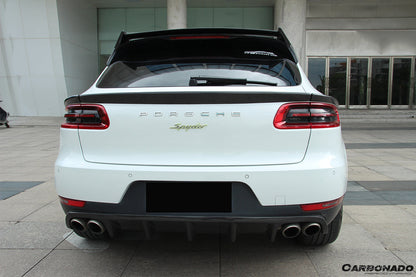 2014-2019 Porshe Macan BS Style Carbon Fiber Rear Decklid Spoiler - Carbonado